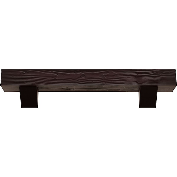 Kit W/ Breckinridge Corbels, Premium Cherry, 8H X10Dx36W Sandblasted Faux Wood Fireplace ManteL